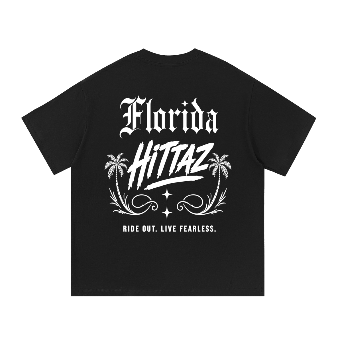 White/black “Florida Hittaz” T-shirt